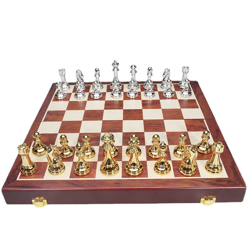 Premium Wooden Acrylic Chess Set Durable Travel Board Game Portable
