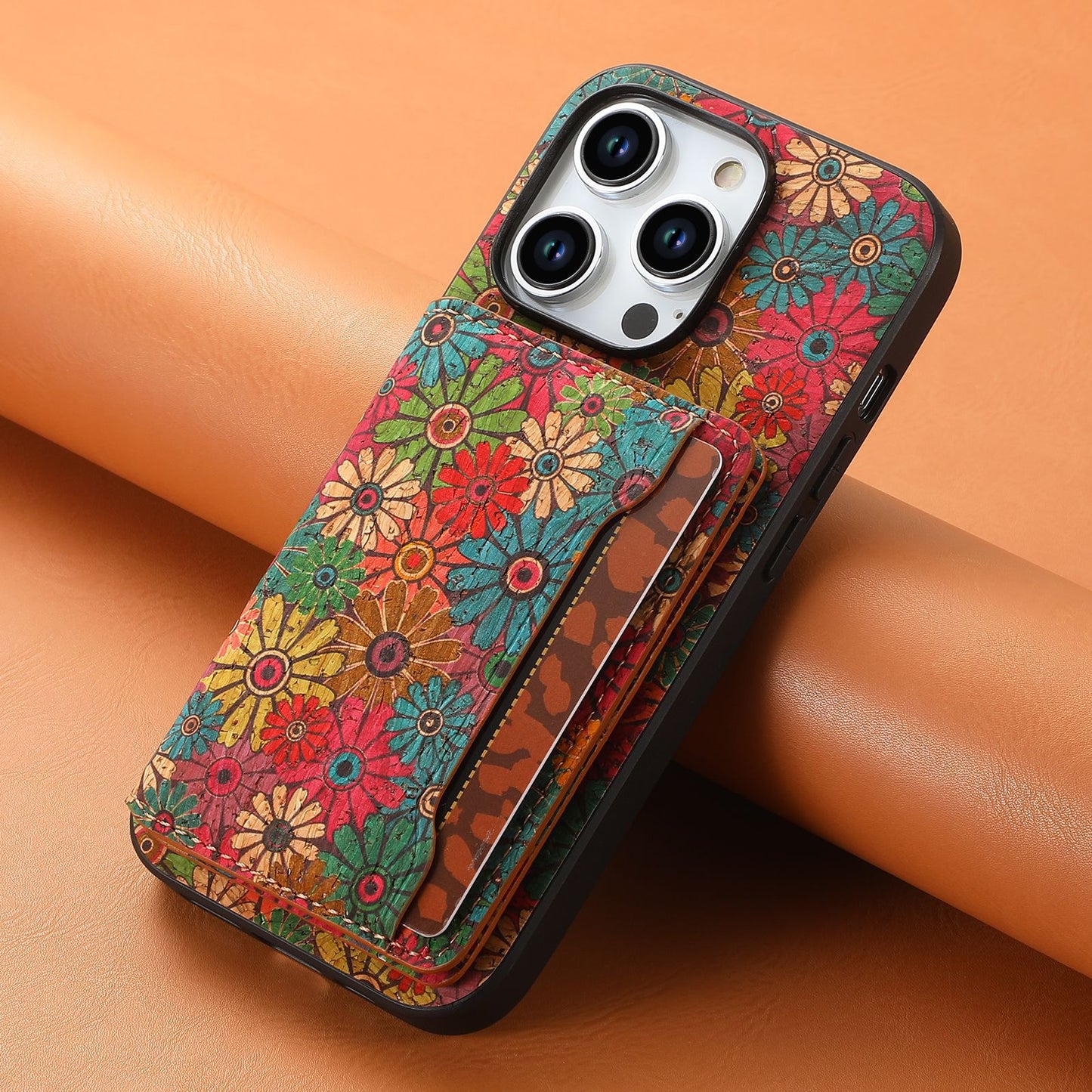 For iPhone 17 16 15 13 12 11 Pro Max Durable Faux Leather Wallet Case Card Slots Stand