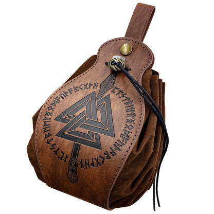 Unisex RPG Faux Leather Dice Tray Drawstring Pouch Set 5-Piece Gaming Essentials
