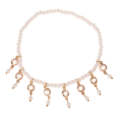 Dainty Simple Pearl Crystal Drop Dangle Anklet Womens Jewellery Jewelry