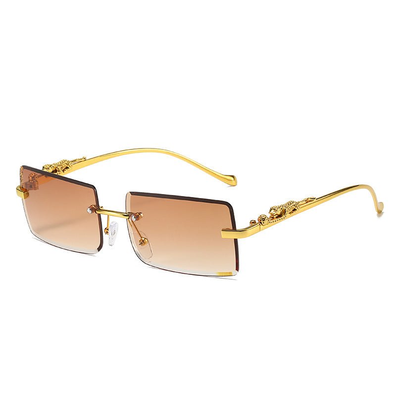 Rimless Square Sunglasses UV400 Polarized Scratch Resistant Lightweight Durable