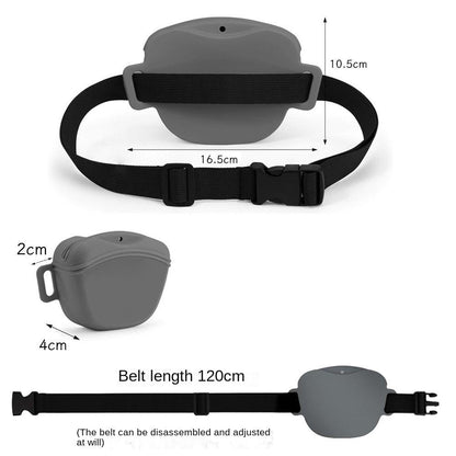 Silicone Dog Treat Bag Waterproof Training Pouch Adjustable Strap Secure Closure