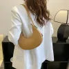 Women's Small Clutch Shoulder Handbags Crescent Half Moon Faux Leather