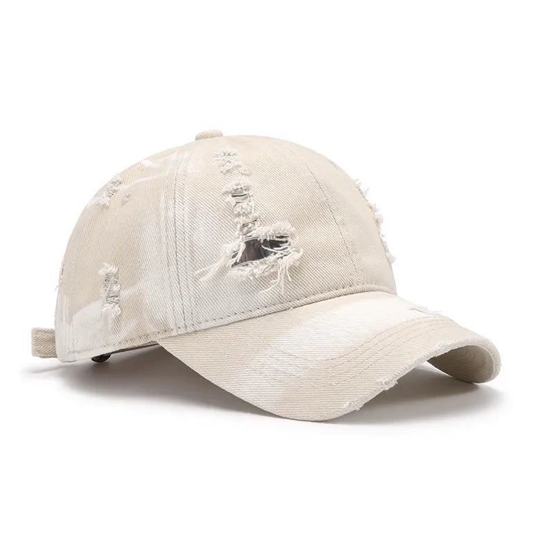 Vintage Casual Sports Distressed Cotton Baseball Cap Outdoor Sun Protection Hat
