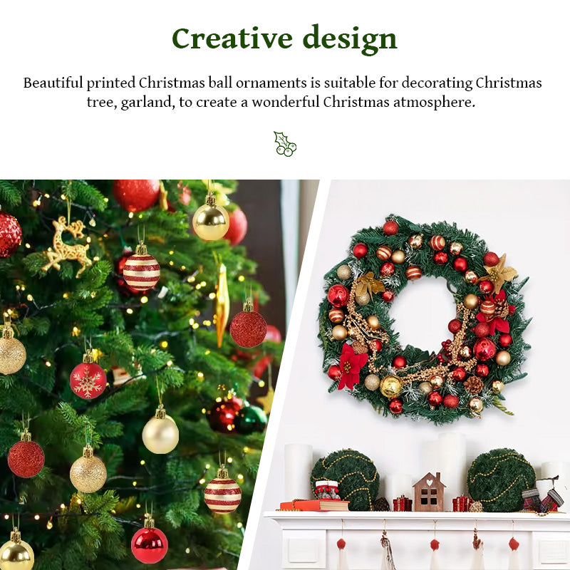 Shatterproof Christmas Tree Ball Ornaments 50 Pack Lightweight Electroplated