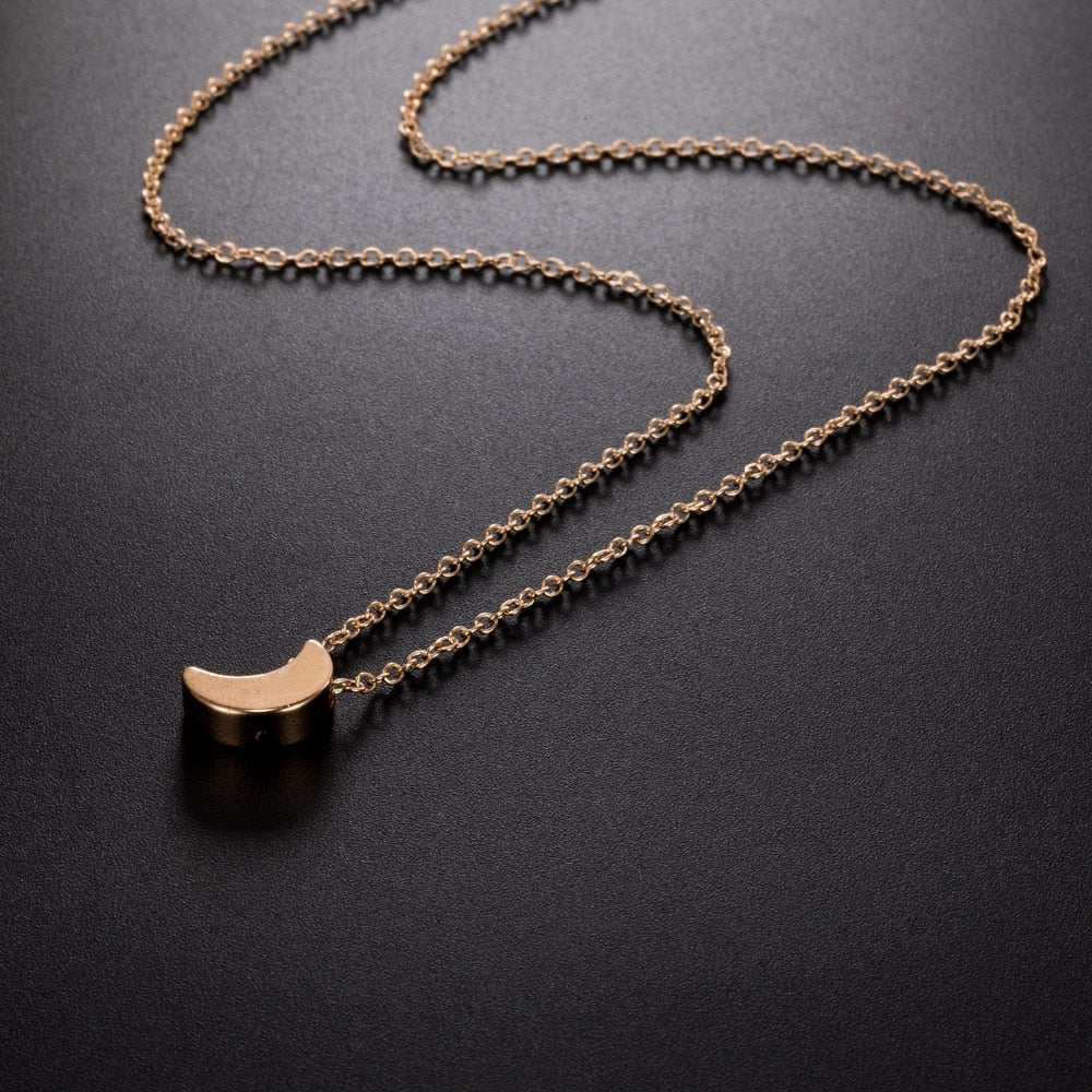 Dainty Small Moon Pendant Chain Necklace Choker Jewellery
