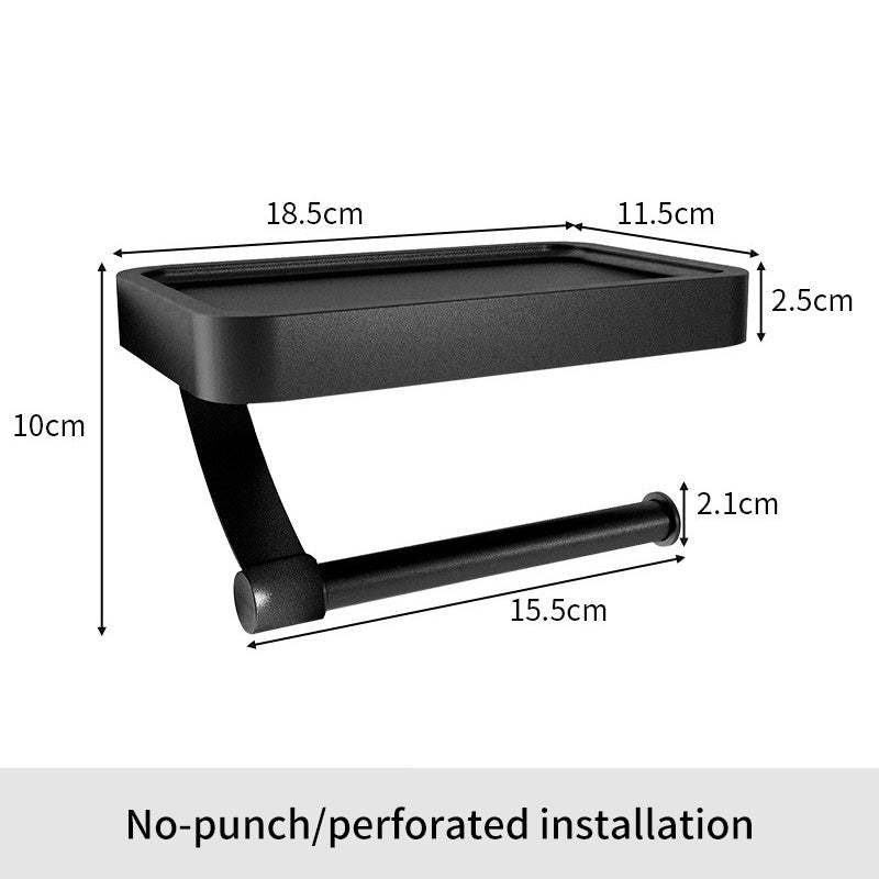 Wall Mounted Space Aluminium Paper Towel Dispenser Mobile Storage Organizer Rack