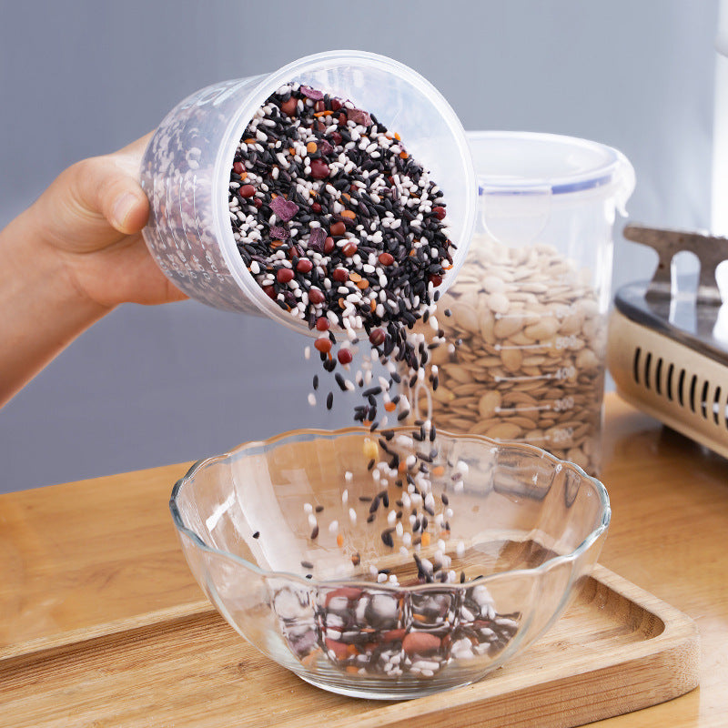 Airtight Polypropylene Food Storage Jars 600ml 800ml 1000ml 1500ml Snaplock Lids