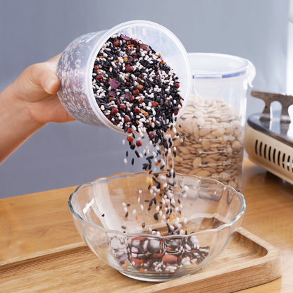 Airtight Polypropylene Food Storage Jars 600ml 800ml 1000ml 1500ml Snaplock Lids