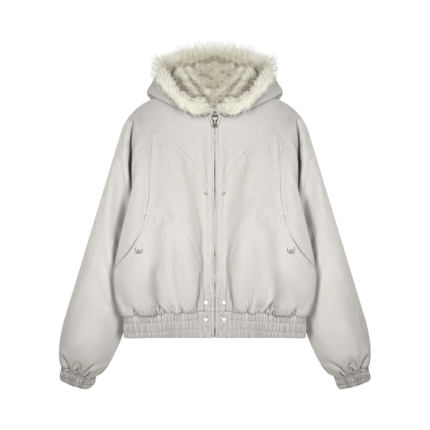 Men's Winter Cotton Jacket Casual Mountain Hawk Design Deconstructed Loose Fit
