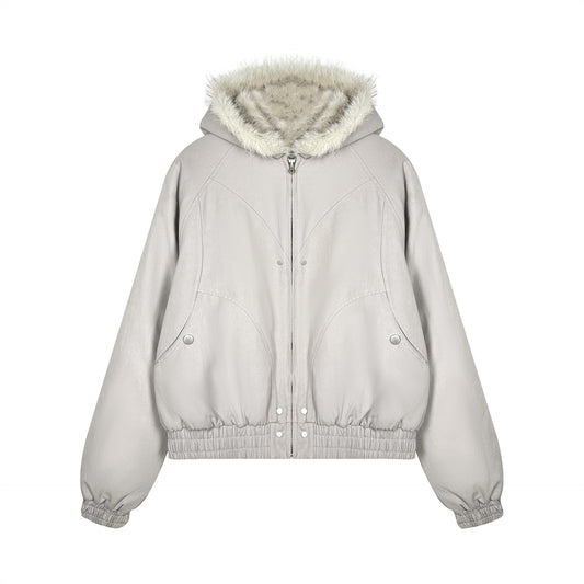 Men's Winter Cotton Jacket Casual Mountain Hawk Design Deconstructed Loose Fit
