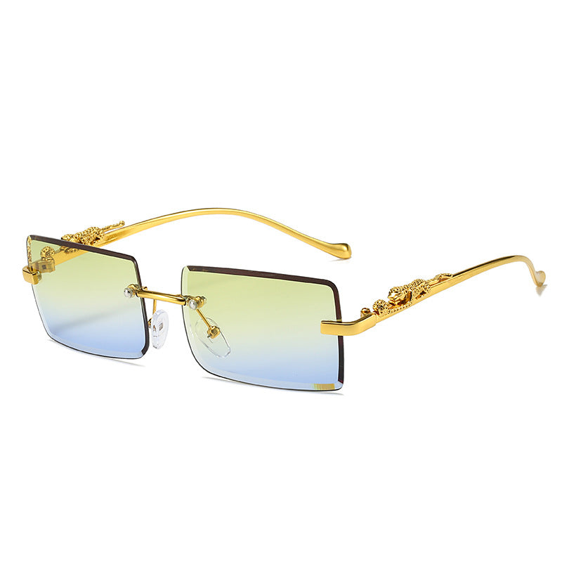Rimless Square Sunglasses UV400 Polarized Scratch Resistant Lightweight Durable