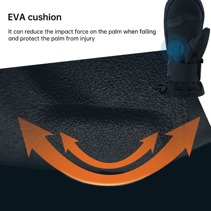 Touch Screen Ski Gloves Men Women Wrist Support Shock Absorption Cold Weather