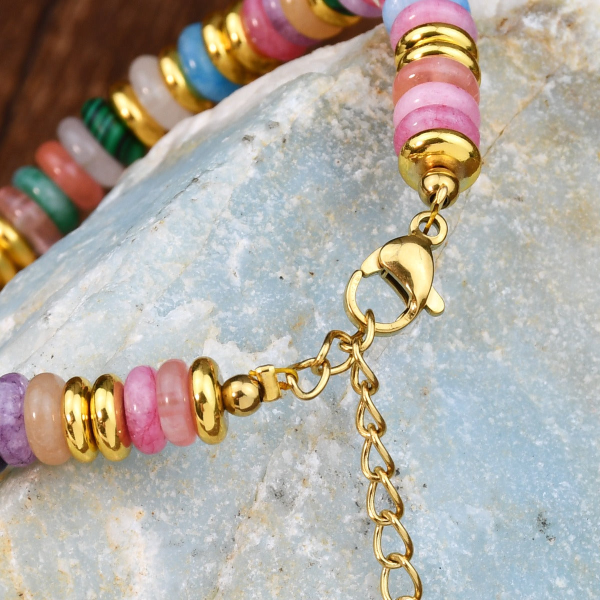 Natural Stone Crystal Bead Bracelet Women Non Fading Jewellery