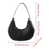 Women's Small Clutch Shoulder Handbags Crescent Half Moon Faux Leather