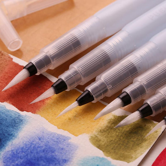 Professional Water Piston Watercolour Brushes Trio Assortment Distinct Sizes