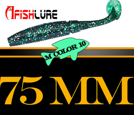 Soft Worm Paddle Tail Lure 6 Pack 75mm 3.2g Freshwater Bass Swimbait Fishing