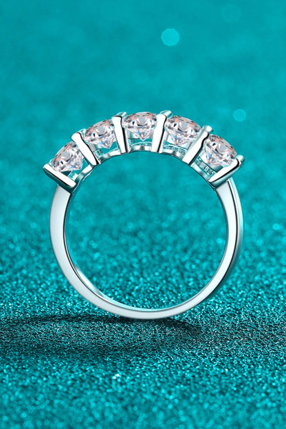 Moissanite Solitaire Ring 925 Sterling Silver 2.5 Carat Engagement Jewellery