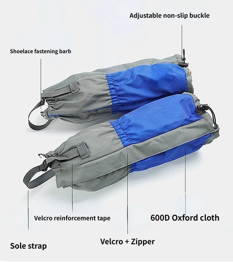 Waterproof Snowshoe Leg Gaiters Adjustable Outdoor Hiking Protection Unisex Gear