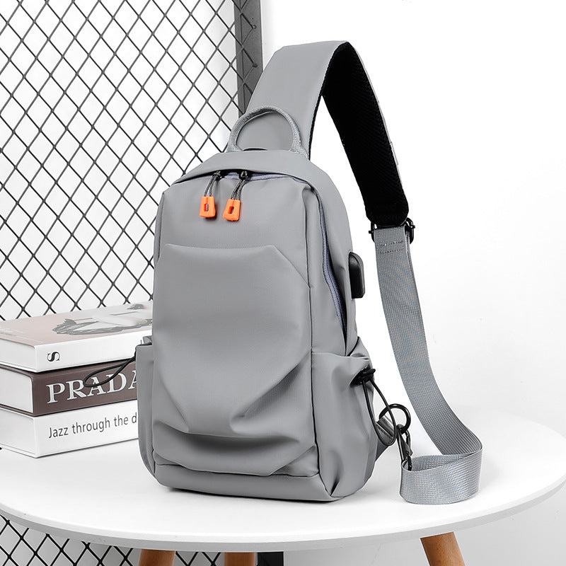 Men's Sports Chest Bag Crossbody Adjustable Strap Zip Closure Lightweight Secure