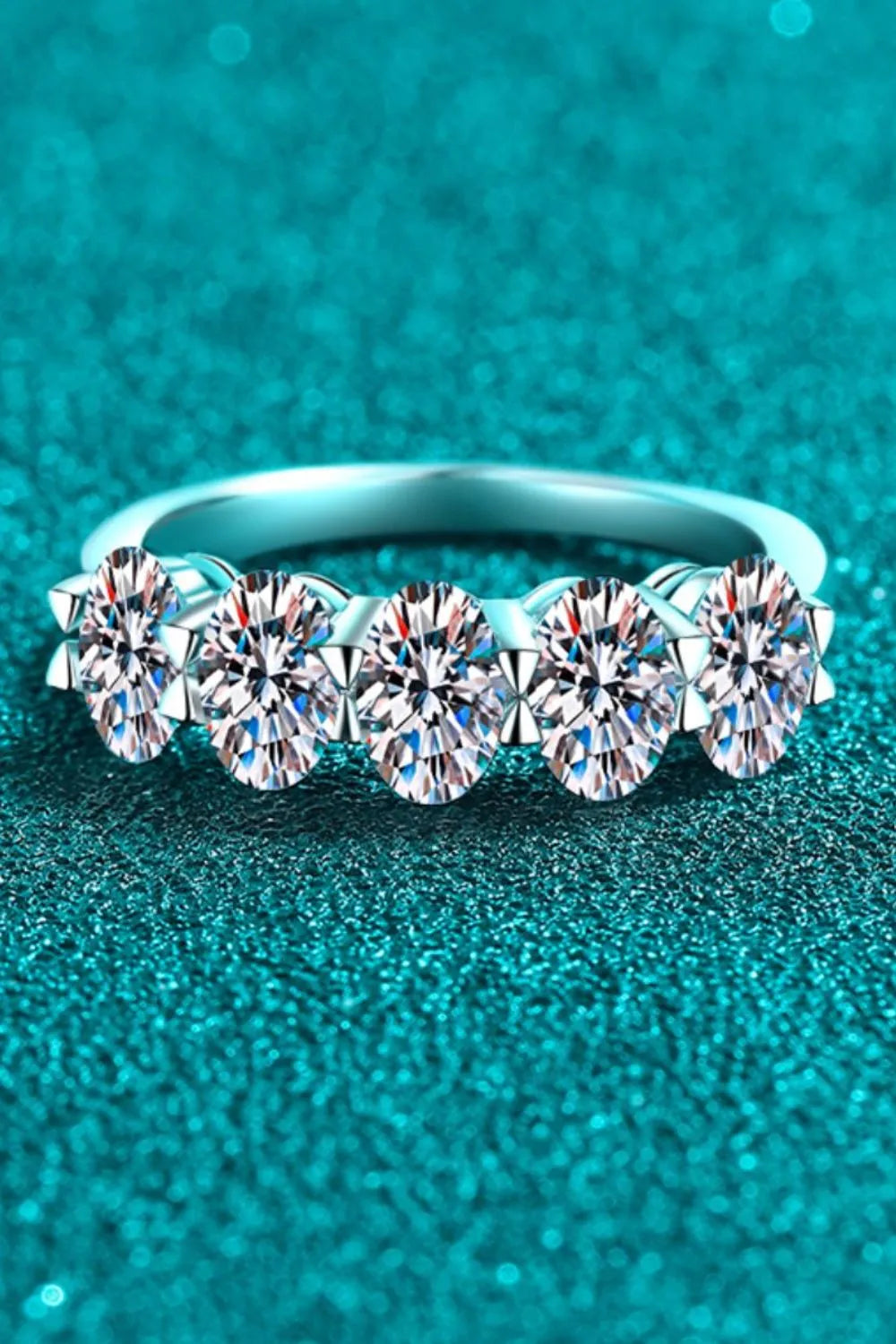Moissanite Solitaire Ring 925 Sterling Silver 2.5 Carat Engagement Jewellery
