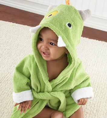 Adorable Hooded Animal Baby Bathrobe Ages 0-2 | Soft, Comfortable, Fun Designs