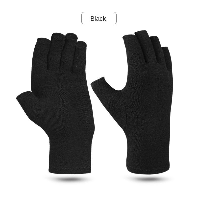 Half Finger Compression Gloves Postoperative Joint Rehabilitation Breathable