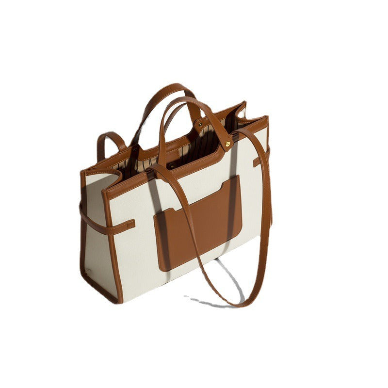 Canvas Tote Bag Commuter Handbag Single Shoulder Bag Large Capacity