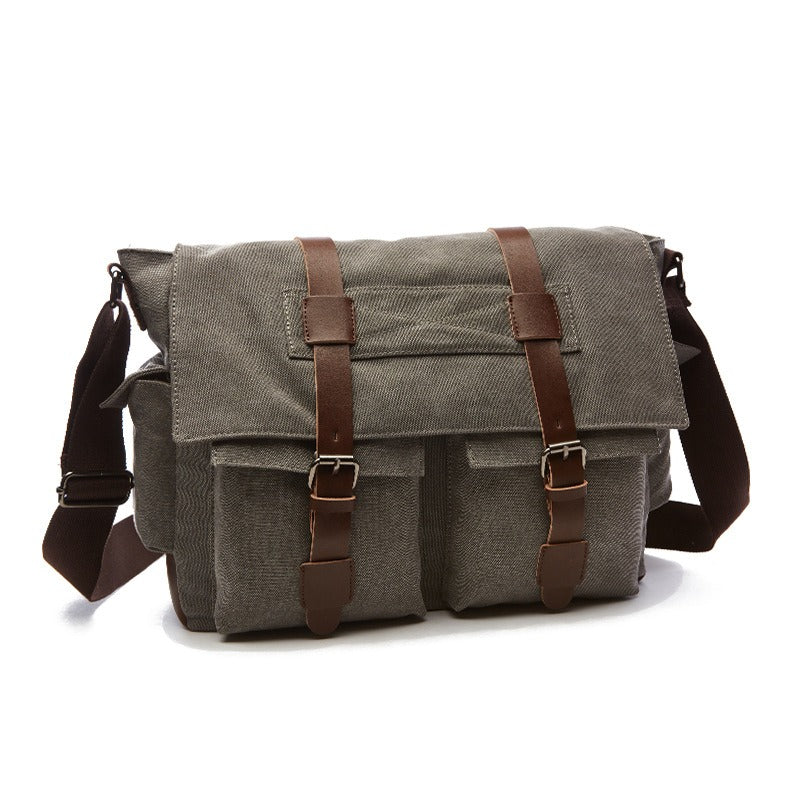 Men's Business Messenger Shoulder Bag Casual Office Travel Bag Brown Black