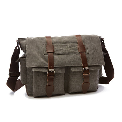 Men's Business Messenger Shoulder Bag Casual Office Travel Bag Brown Black