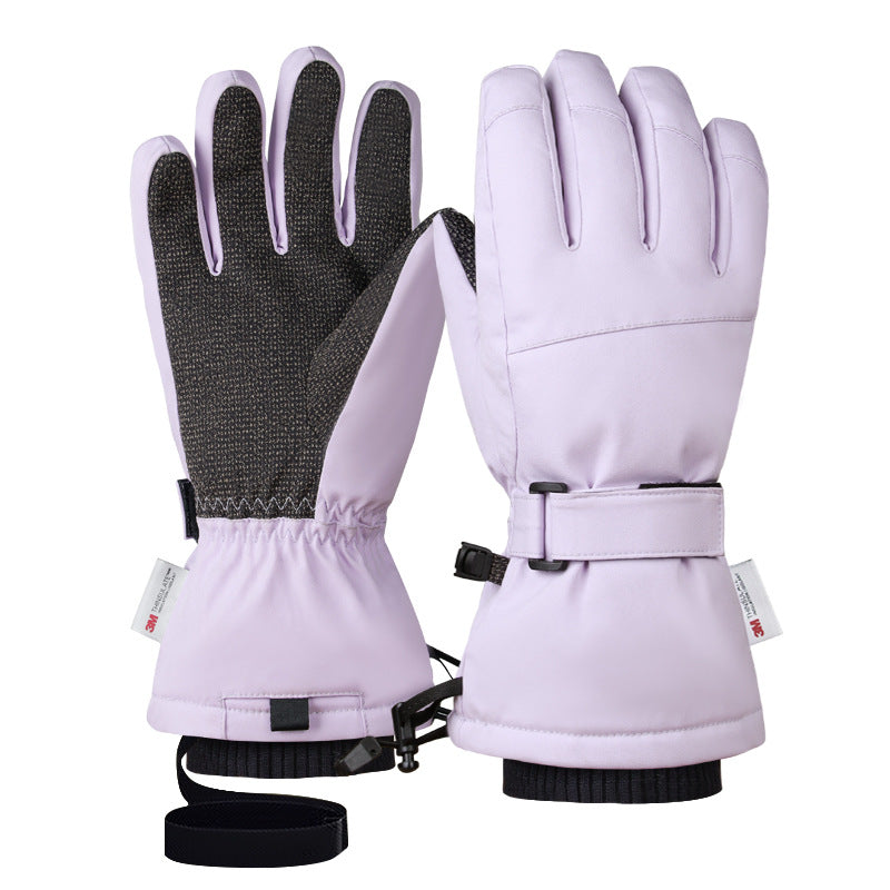 3M Thinsulate Lined Ski Gloves Waterproof Integrated Wrist Guards Pro Ski Gear
