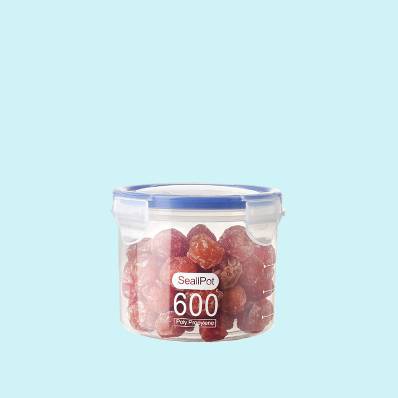 Airtight Polypropylene Food Storage Jars 600ml 800ml 1000ml 1500ml Snaplock Lids