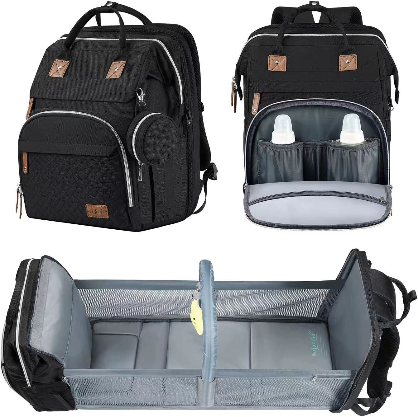 Large Capacity Baby Backpack Integrated Crib Mosquito Defence Travel Essential