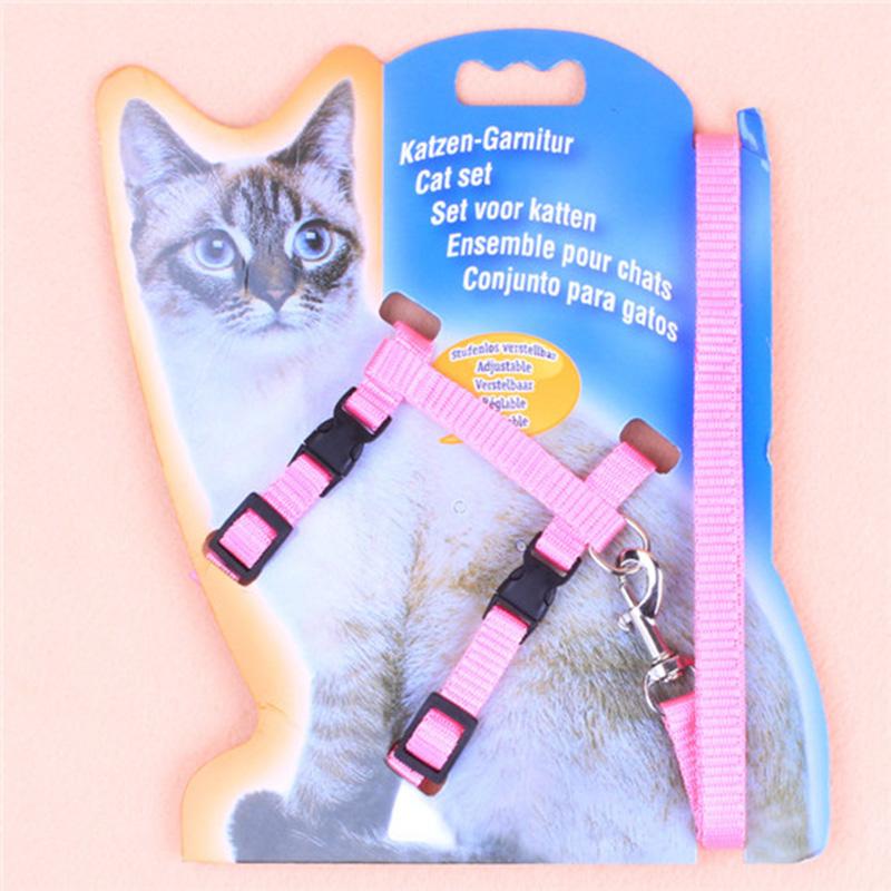 Basic Adjustable Small Pet Supplies Dog Puppy Cat Harness & Lead Set Leash