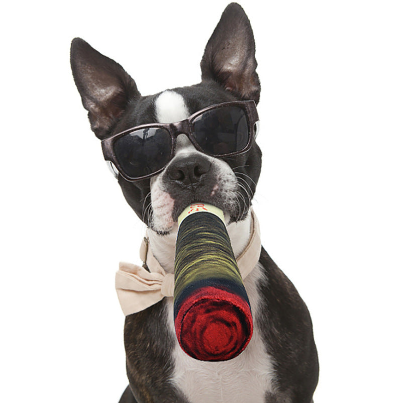 PAW Plush Cigar Dog Toy Squeaky Pet Chew Dogs Fun Parody Soft Pets Supplies