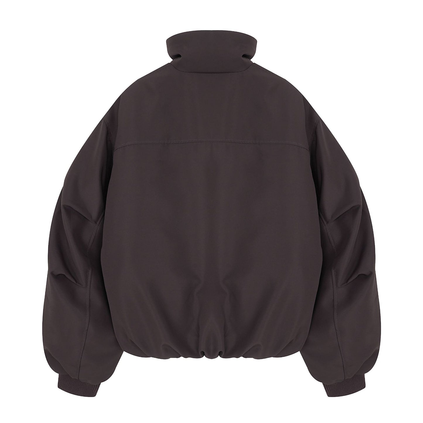 Unisex Vintage Wide-Cut Duck Down Parka with Stand-Up Collar and Zip Fastening