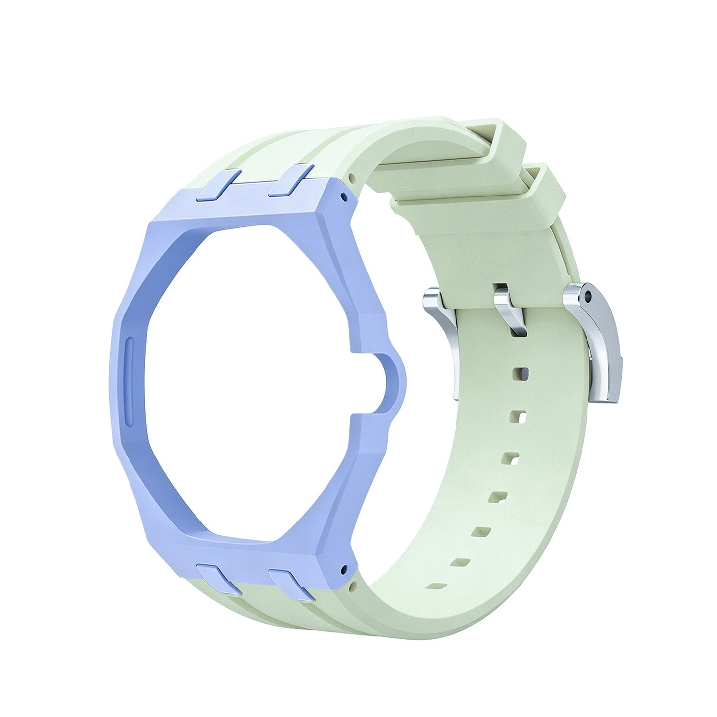 For AP x Swatch Royal Pop Watch Case Silicone Strap Adjustable Buckle Band