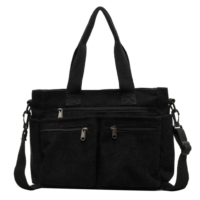 Velvet Crossbody Bag Expansive Storage Secure Zipper Adjustable Shoulder Strap
