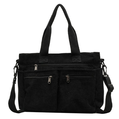 Velvet Crossbody Bag Expansive Storage Secure Zipper Adjustable Shoulder Strap