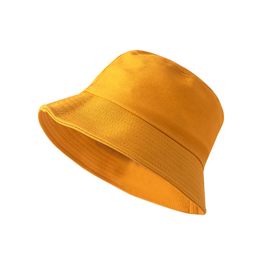 Unisex Cotton Blend Bucket Hat Foldable Sunshade Outdoor Sun Protection