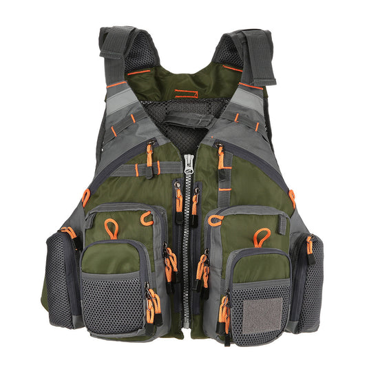 Multifunctional Fishing Life Vest Breathable Safety Utility Jacket Outdoor Sports