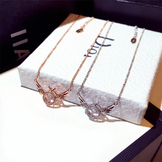 Rose Gold Tone Angel Wing Necklace Chain Necklace Jewellery Design Wings