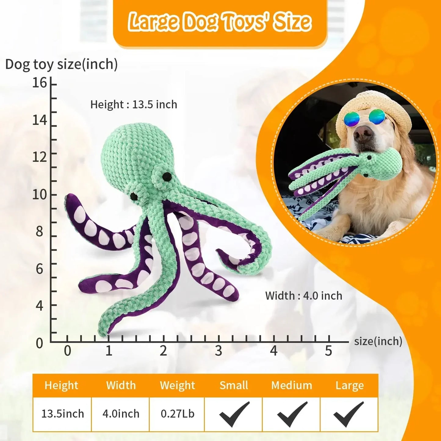 Interactive Pet Dog Octopus Toy Teeth Cleaner Puzzle Durable Rubber Play Fetch