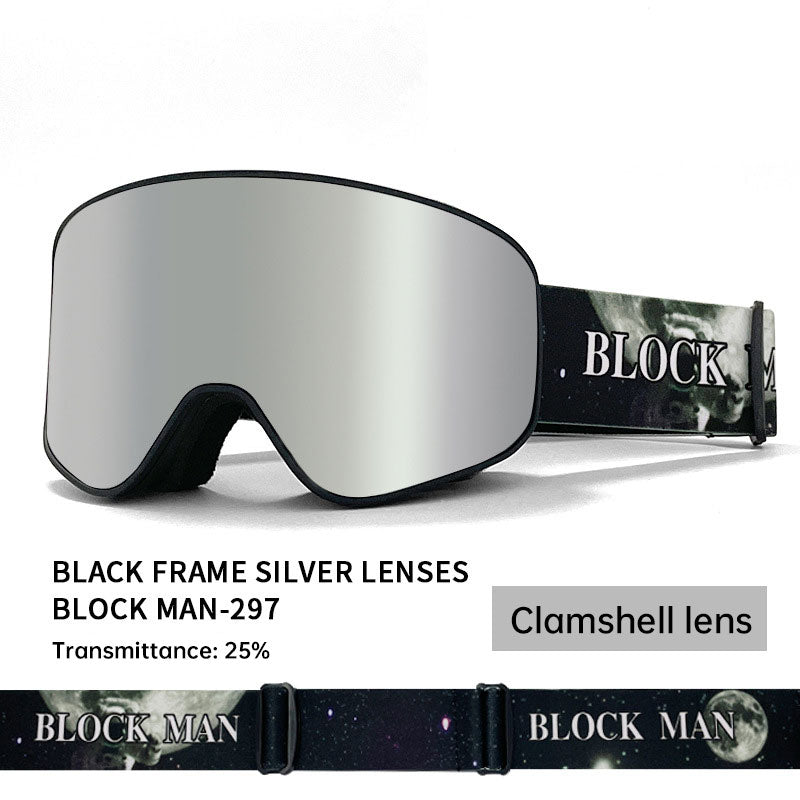 Winter Sports Ski Goggles Double Layer UV Protection Anti-Fog Adjustable Fit