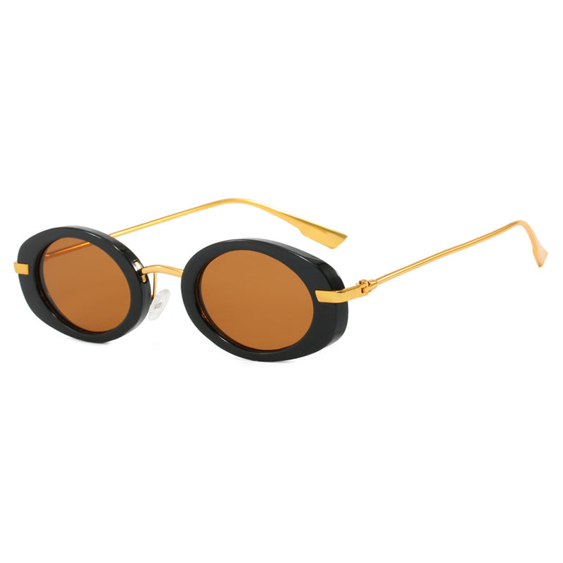 Women's Small Frame Oval Retro Sunglasses UV Protection Lightweight Fashion Accessory