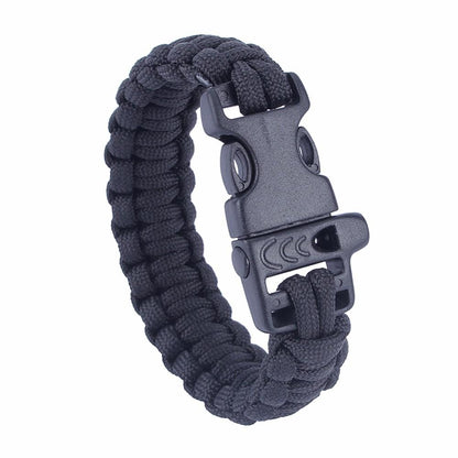 10ft Paracord Survival Bracelet Whistle Buckle Outdoor Emergency Gear Camping
