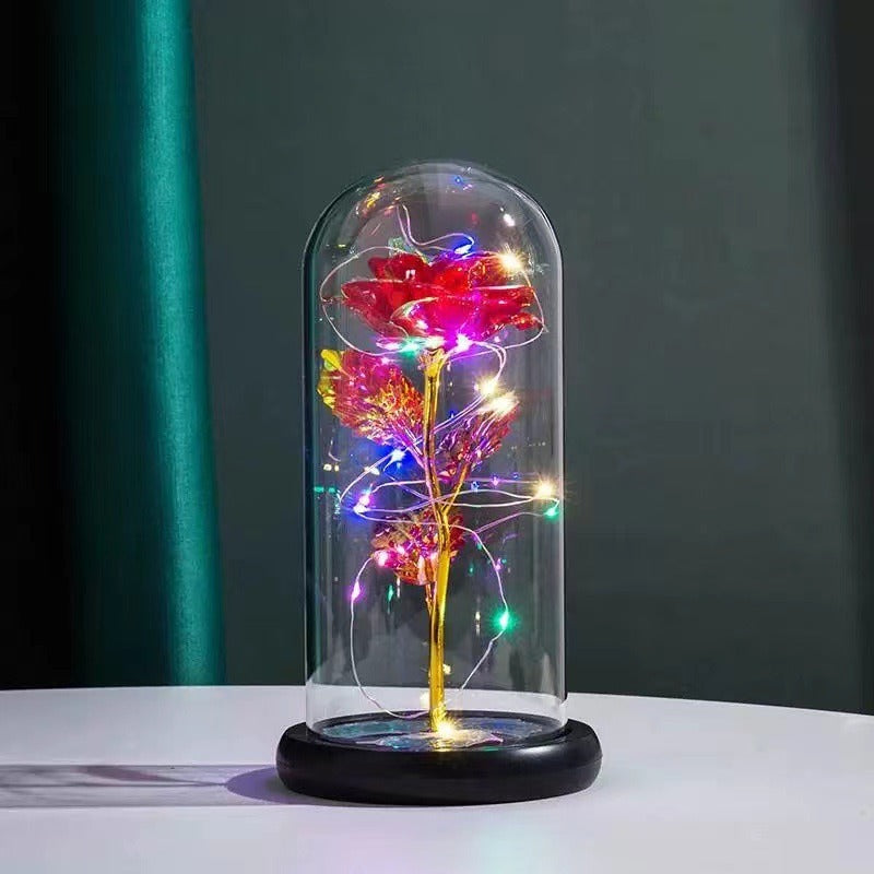Eternal Rose Glass Lampshade Romantic Bedroom Decorative Lighting Enhancement