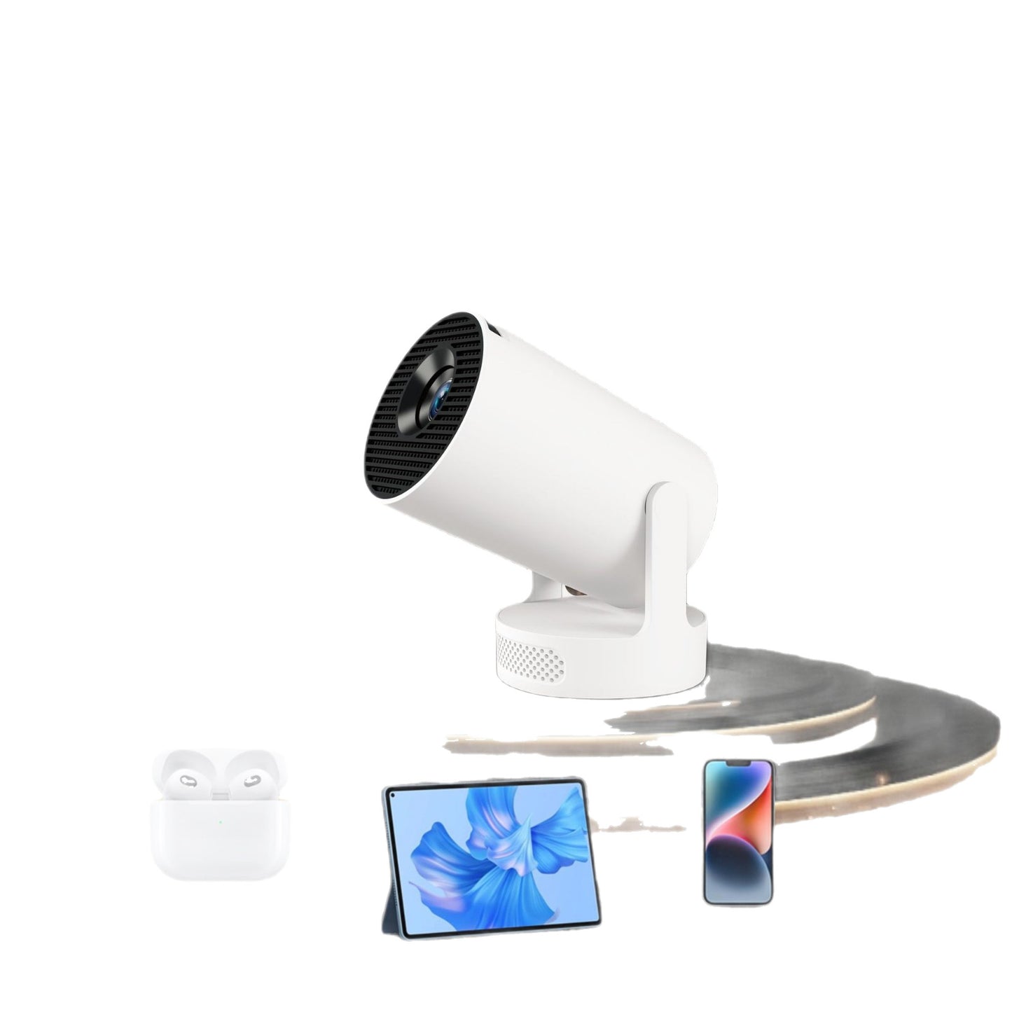 HY300 Ultra Portable Projector H713 HD Android Smart Home Outdoor Entertainment