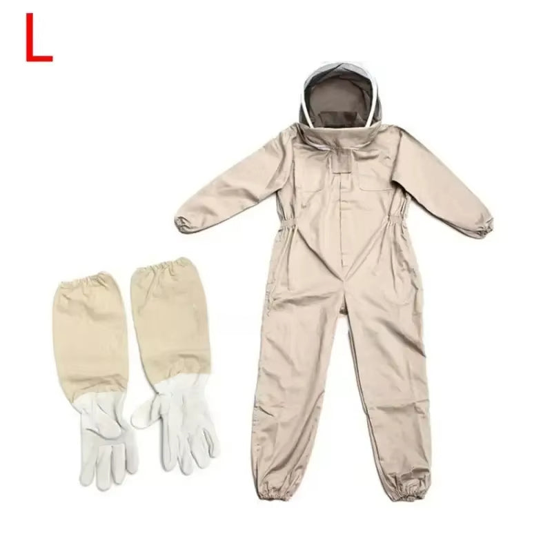 Beekeeper Protective Full Body Suit Ventilated Mesh Safety Apparel Gloves Included