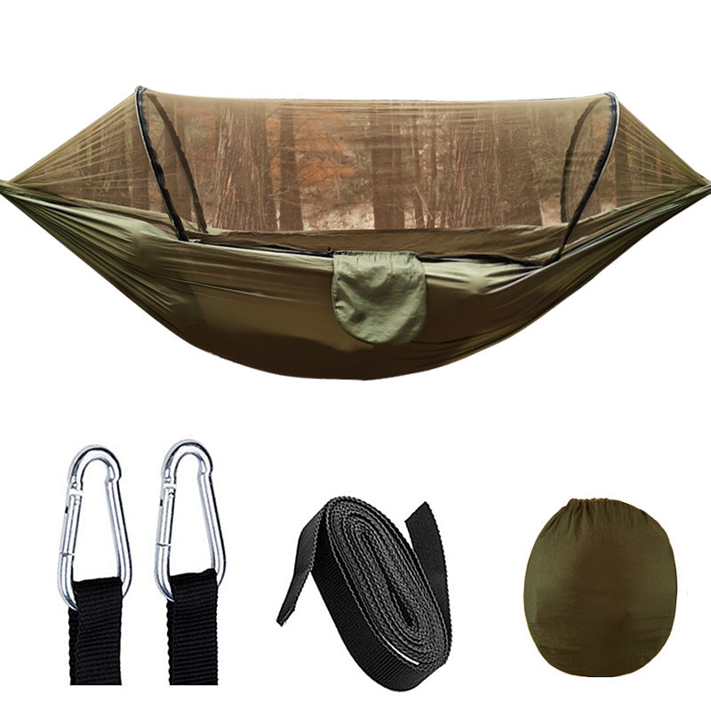 Outdoor Camping Hammock Lightweight Quick Setup Integrated Mosquito Net Durable